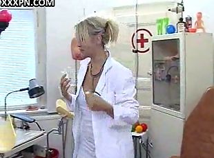 Hot nurse and lustful doc play with their patients.